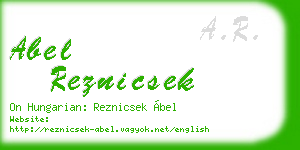 abel reznicsek business card